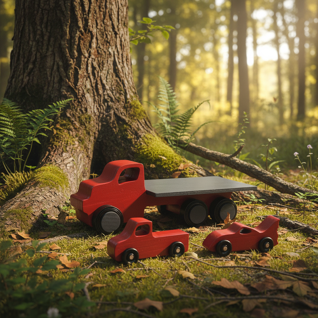 Truck - warm woodsy background